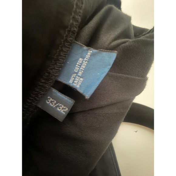 Polo Ralph Lauren Prospect Pant Mens 33x32 Black Cotton Chino Flat Front Trouser - Picture 5 of 9